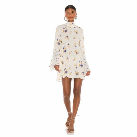 Free People Cream Tate Floral Backless Dress- NWT - Picture 2 of 8